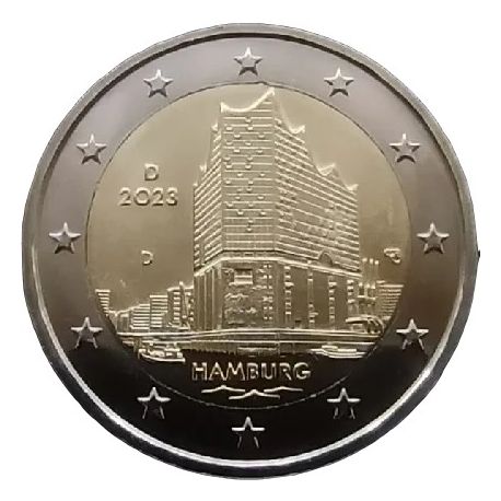  Allemagne - 2 Euro 2023 - État de Hambourg et la Philharmonie de l’Elbe