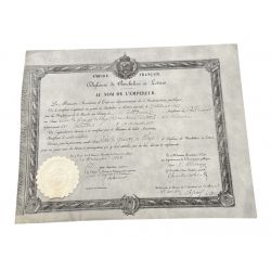 Diplome de Bachelier es lettres - Empire français - 1868