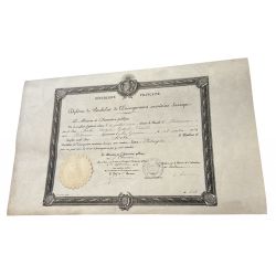 Diplome de bachelier de l'enseignement secondaire classique - Bordeaux - 1904