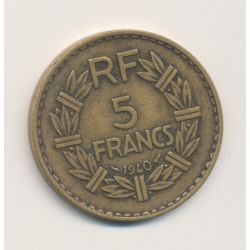 5 Francs Lavrillier - 1940