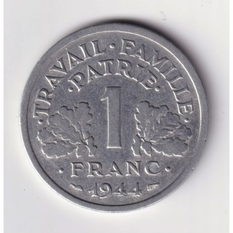 1 Franc - État Français - 1944 Petit c - alu