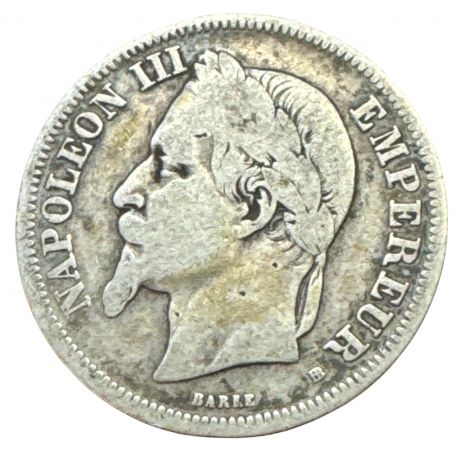 Napoléon III - Tête laurée - 2 Francs - 1869 BB Strasbourg - TB