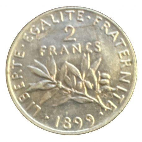2 Francs Semeuse - 1899 - argent - TTB