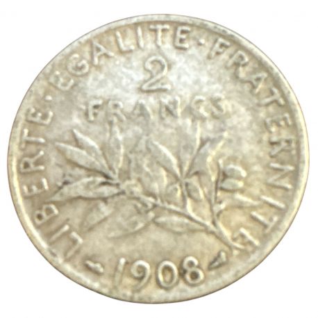 2 Francs Semeuse - 1908 - argent - TB+