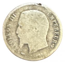 50 centimes Napoléon III - 1858 A Paris - Tête nue - B