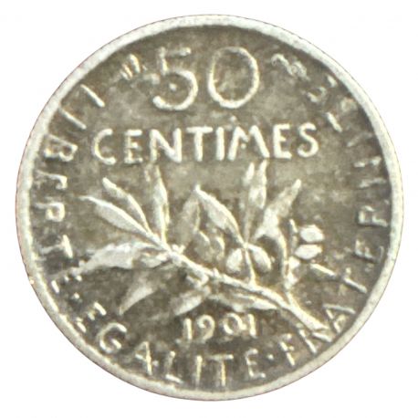 50 Centimes Semeuse - 1901 - TTB