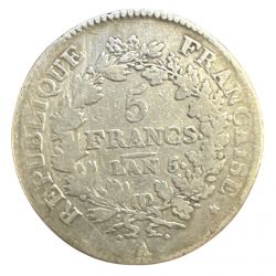 5 Francs Union et Force - AN 5 A Paris - B/TB