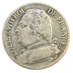 5 Francs Louis XVIII - 1814 K Bordeaux - Buste habillé - TB