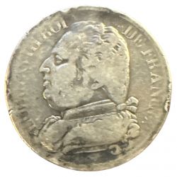 5 Francs Louis XVIII - 1814 L Bayonne - Buste habillé - B/B+