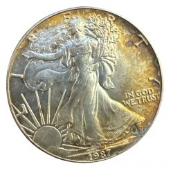 Etats-Unis - 1 Dollar eagle 1987 - 1 oz/once - 31,10g argent - TTB+