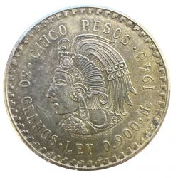 Mexique - 5 Pesos 1948 - argent - SUP