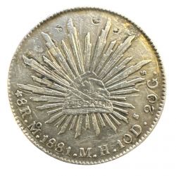Mexique - 8 Reales 1881 Mo Mh Mexico - argent - TB/TB+