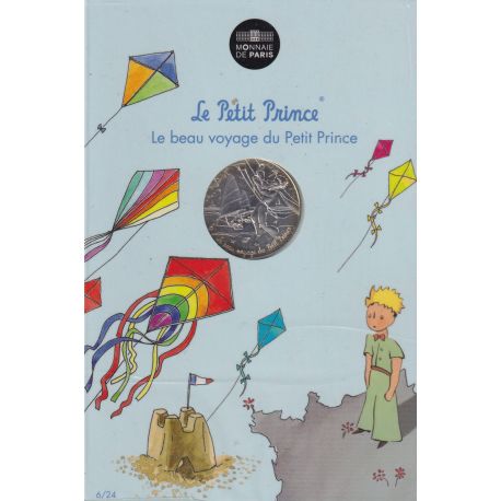 10 Euro 2016 - Le Petit Prince - N°6/24 - Fait du cerf volant - le beau voyage du Petit prince - argent