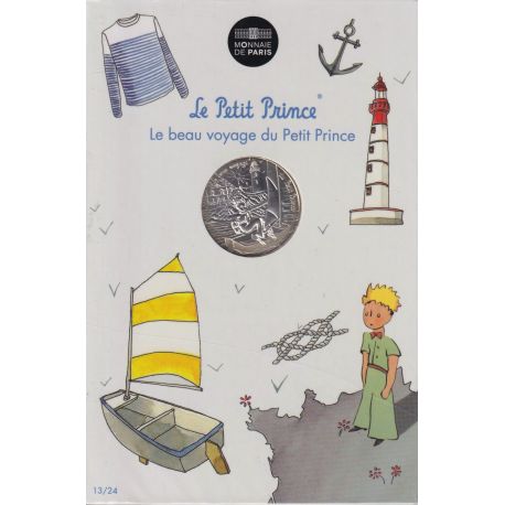 10 Euro 2016 - Le Petit Prince - N°13/24 - Fait de la voile - le beau voyage du Petit prince - argent