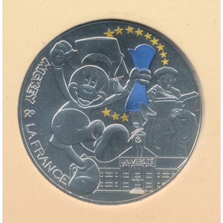 50 Euro 2018 - Mickey et la France - Mickey à l'université - argent 41g 0,900 - FDC