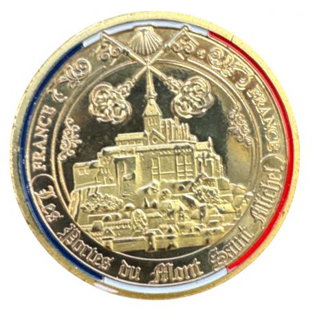 Dept50 - Medaille - Mont st michel - en couleur
