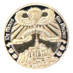 Dept50 - Medaille - Mont st michel parachutiste - en couleur