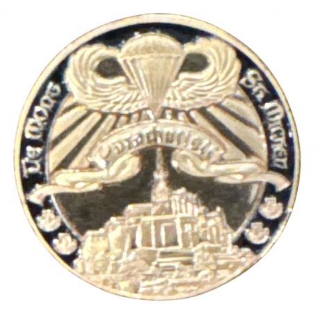 Dept50 - Medaille - Mont st michel parachutiste - en couleur