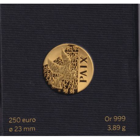 250 Euro Or - 2013 - La paix - or 3,89g 0,999