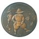 Médaille - Hendrick Avercamp - Homme glissant sur lac gelé - 1949 - N°36/100 - cuivre 88,5mm - TTB+