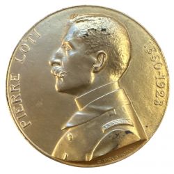 Médaille - Pierre Loti - Année jubilaire - 1850-1923 - Rochefort 1973 - vermeil 74g - 50mm - TTB+