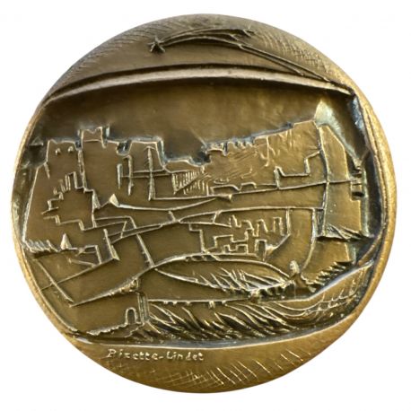 Médaille - Les Baux de provence - bronze 71mm - 1974 - bizet-Lindet - SUP