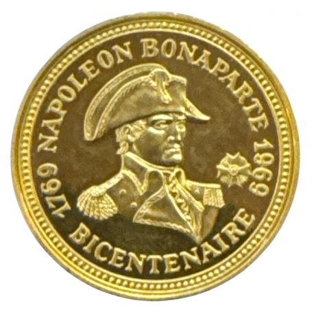 Médaille Or - Bicentenaire Napoléon Bonaparte - 1769-1969 - or 16,80g 0,999 - 34mm - FDC