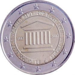 Belgique - 2 Euro 2017 - 200 ans Université de Gand - sans coincard