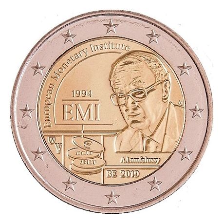 2 Euro Belgique 2019 - 25e anniversaire institut monétaire européen - sans coincard