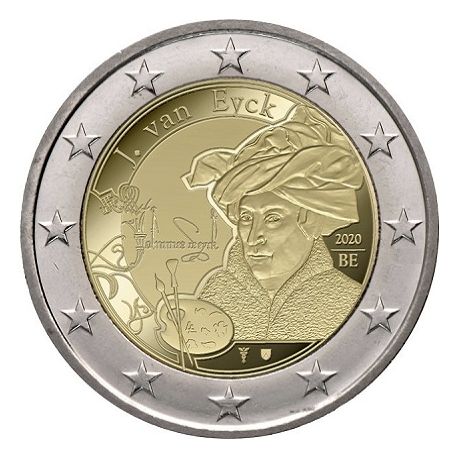 2 Euro Belgique 2020 - Jan Van Eyck - sans coincard