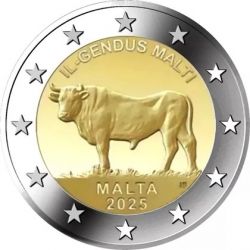 Malte - 2 Euro 2025 - Le boeuf Maltais - UNC sorti de rouleau