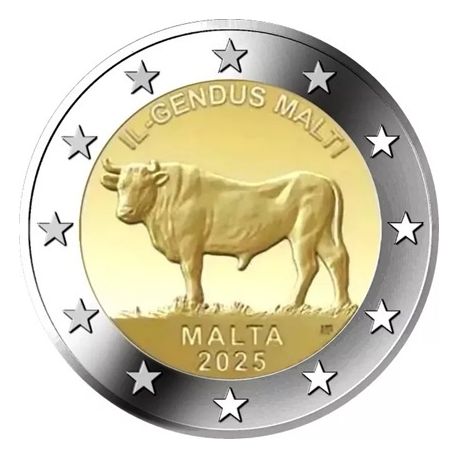 Malte - 2 Euro 2025 - Le boeuf Maltais - UNC sorti de rouleau