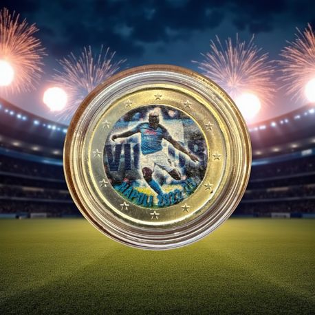 2 Euro couleur - Victor Osimhen avec le maillot de Naples