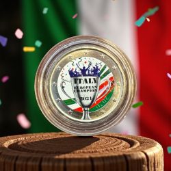 2 Euro couleur - Italie champion d'europe