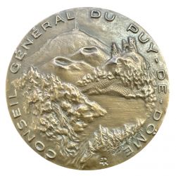 Médaille - Conseil général du puy de dôme - bronze 49,5mm - SUP