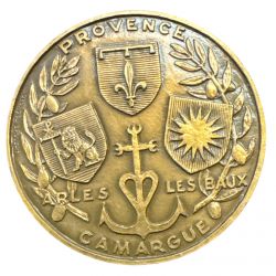 Médaille - Farandole - Provence et camargue - bronze 67,5mm - 1981 - georges Crouzat - SUP
