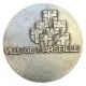Médaille - Ville de Marseille - bronze argenté - 68mm - 1974 - TTB