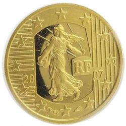 5 Euro 2007 - La Semeuse - Or Belle épreuve 