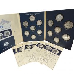Livret 14 Médailles - Trésors de nos régions - 1ère partie - argent 20g 0,999 - 7.500 ex - Belle épreuve