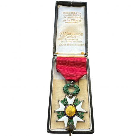 Légion d'honneur Chevalier - ordonnance - avec écrin Lemoine et Fils