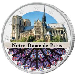 2 Euro couleur - Notre-dame de Paris - Rosace