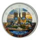 2 Euro couleur - Notre-dame de Paris - vue du ciel