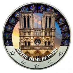 2 Euro couleur - Notre-dame de Paris N°4 - vitraux