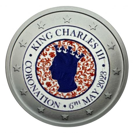 2 Euro couleur - couronnement Roi Charles III - 6 mai 2023