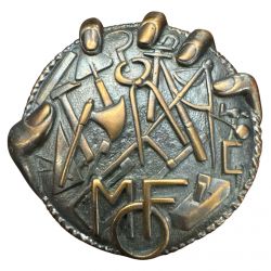 Médaille - Meilleur ouvrier de France - Cinquantenaire MOF - 1929-1979 - bronze - 57mm - Monnaie de Paris - avec socle