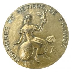 Médaille - Chambres de métiers de France - L'artisanat Français reconnaissant - Guiraud - bronze - 59mm