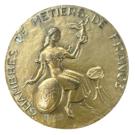 Médaille - Chambres de métiers de France - L'artisanat Français reconnaissant - Guiraud - bronze - 59mm