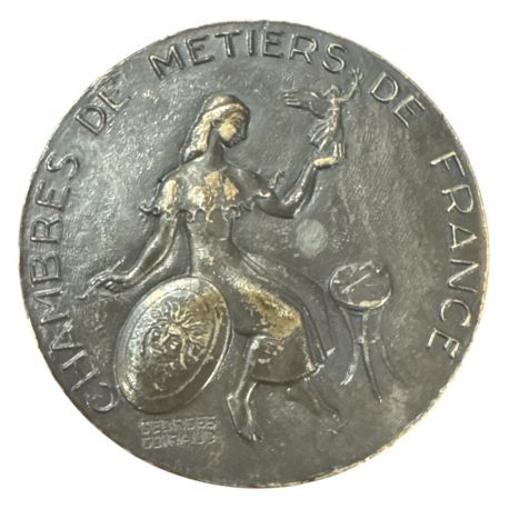 Médaille - Chambres de métiers de France - L'artisanat Français reconnaissant - Guiraud - bronze argenté - 59mm