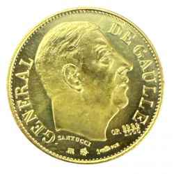 Médaille - Général De Gaulle - 1980 - Or 6g - FDC