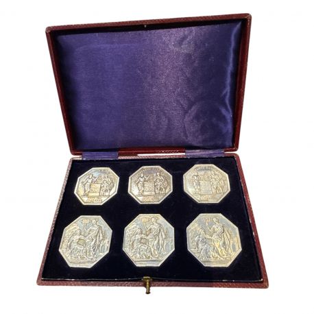 Coffret Nationale vie - Avec 6 Jetons Assurance - en argent 